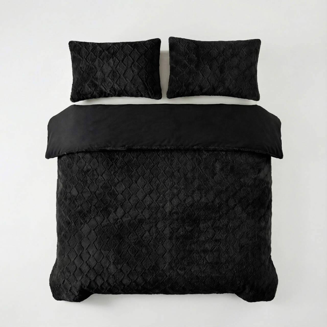 Faux Fur Syon Zwart 240 x 200/220