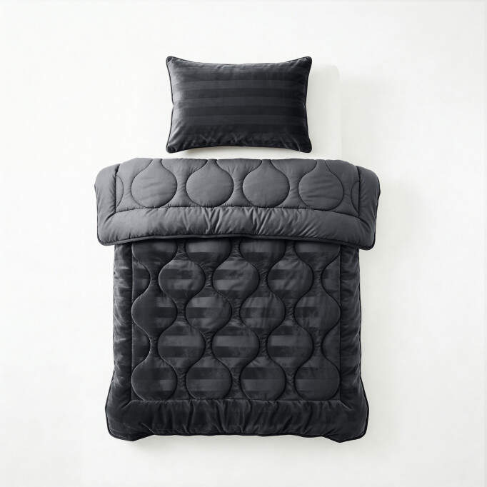 Lazy Dekbed Hotel Velvet Antraciet 140 x 200