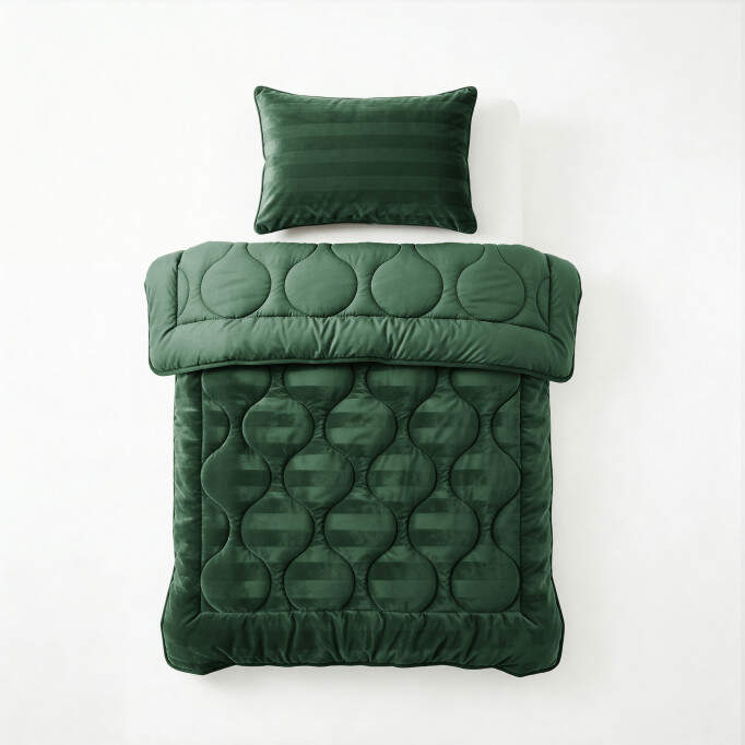 Lazy Dekbed Hotel Velvet Donker Groen 140 x 200