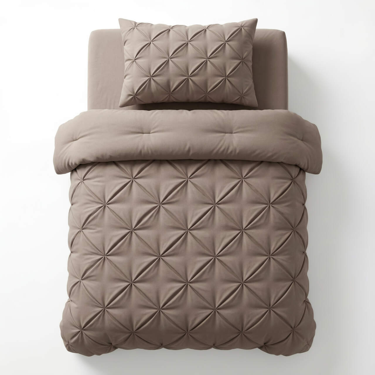 Lazy Dekbed Pintuck Taupe 140 x 200