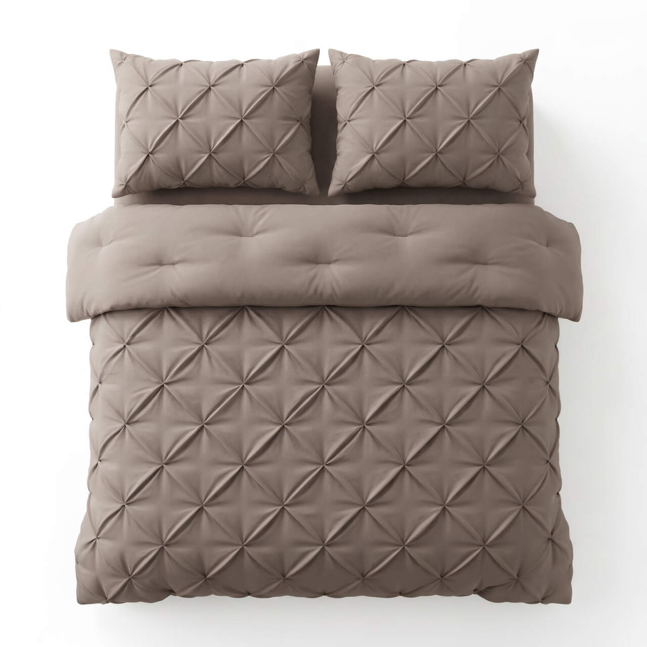 Lazy Dekbed Pintuck Taupe 200 x 200