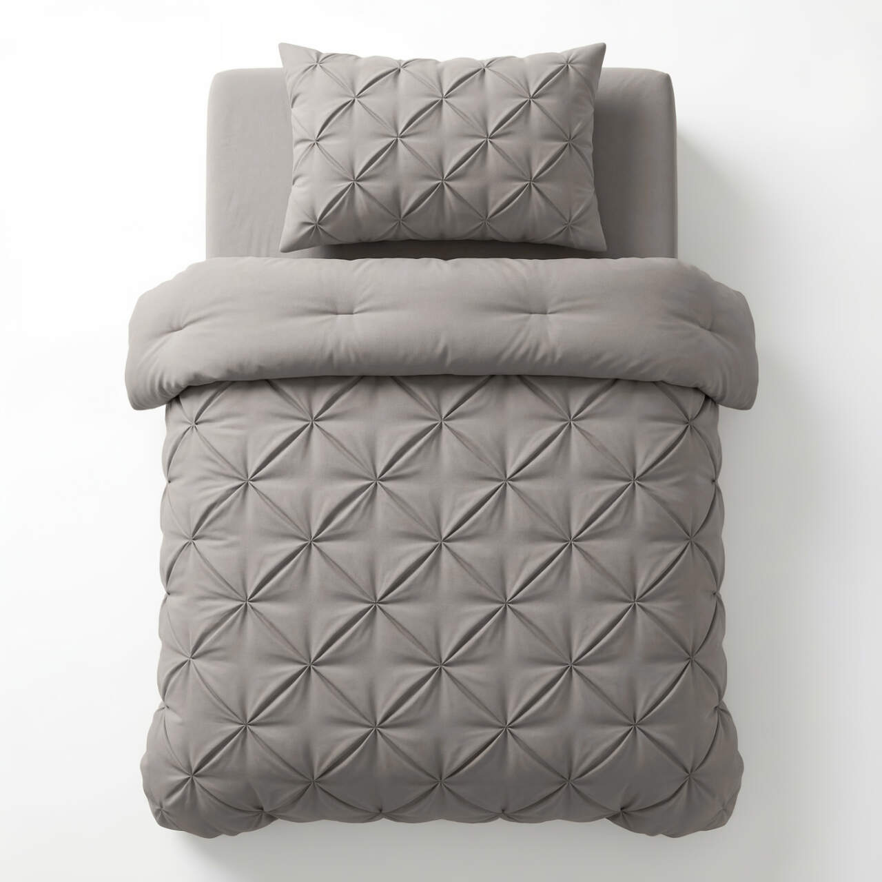 Lazy Dekbed Pintuck Taupe/Grijs 140 x 200