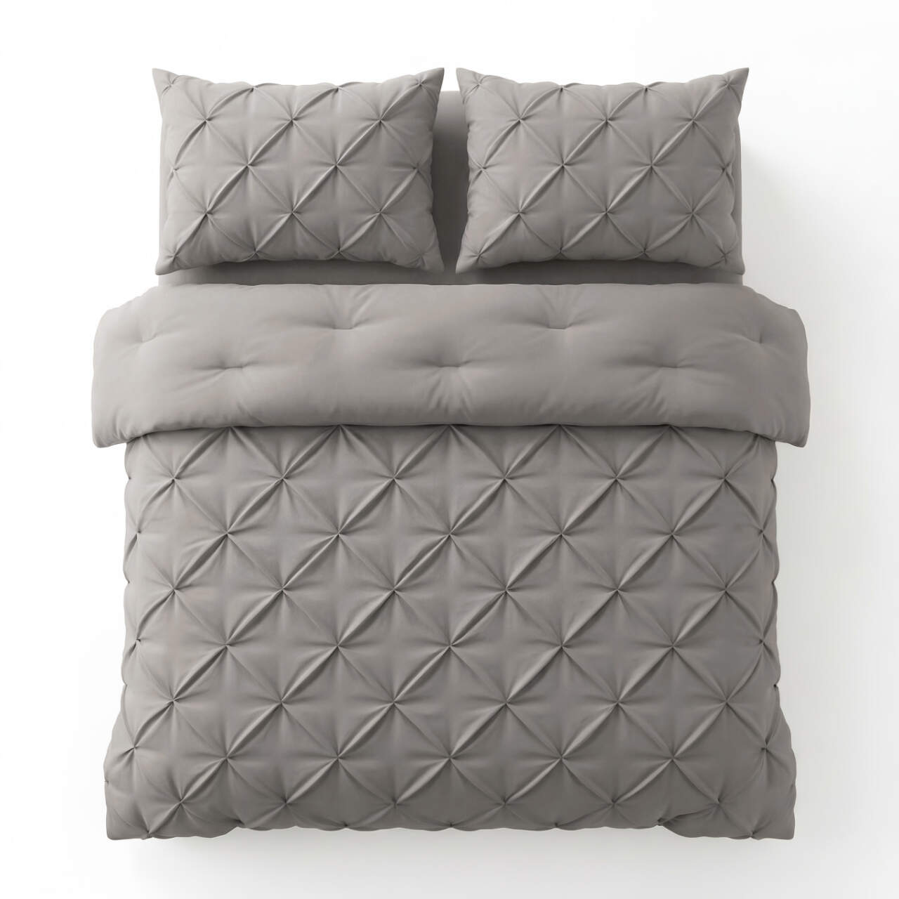 Lazy Dekbed Pintuck Taupe/Grijs 240 x 200