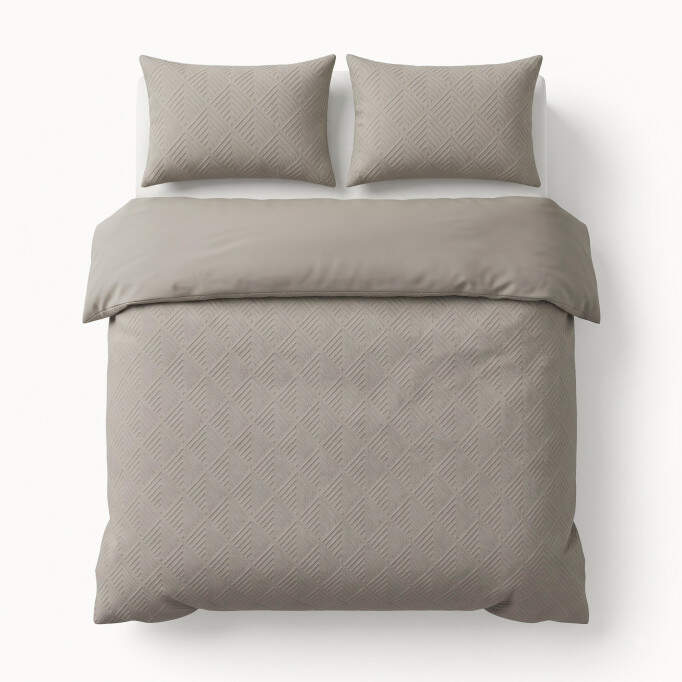 Modern Geo 3D Taupe/Grijs 200 x 200/220