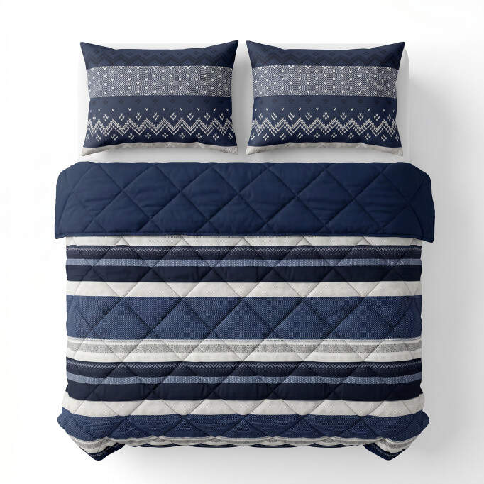 Lazy Dekbed Elisabeth Navy 240 x 200 Met Kussenslopen