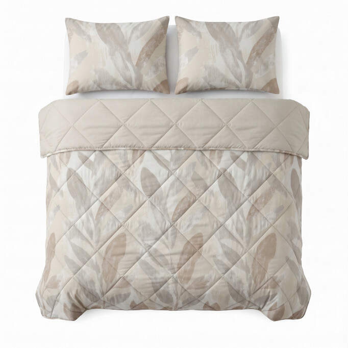 Lazy dekbed Gacho Taupe Met Kussenslopen 200 x 220