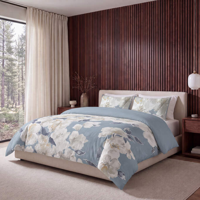 Lazy Dekbed Stephanie Blauw 240 x 220 Met Kussenslopen