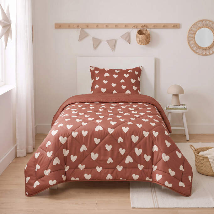 Lazy Kids Dekbed Hartjes Rood 140 x 200