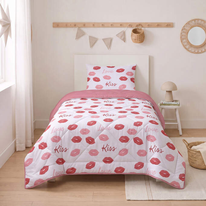 Lazy Kids Dekbed Kusjes Wit 140 x 200