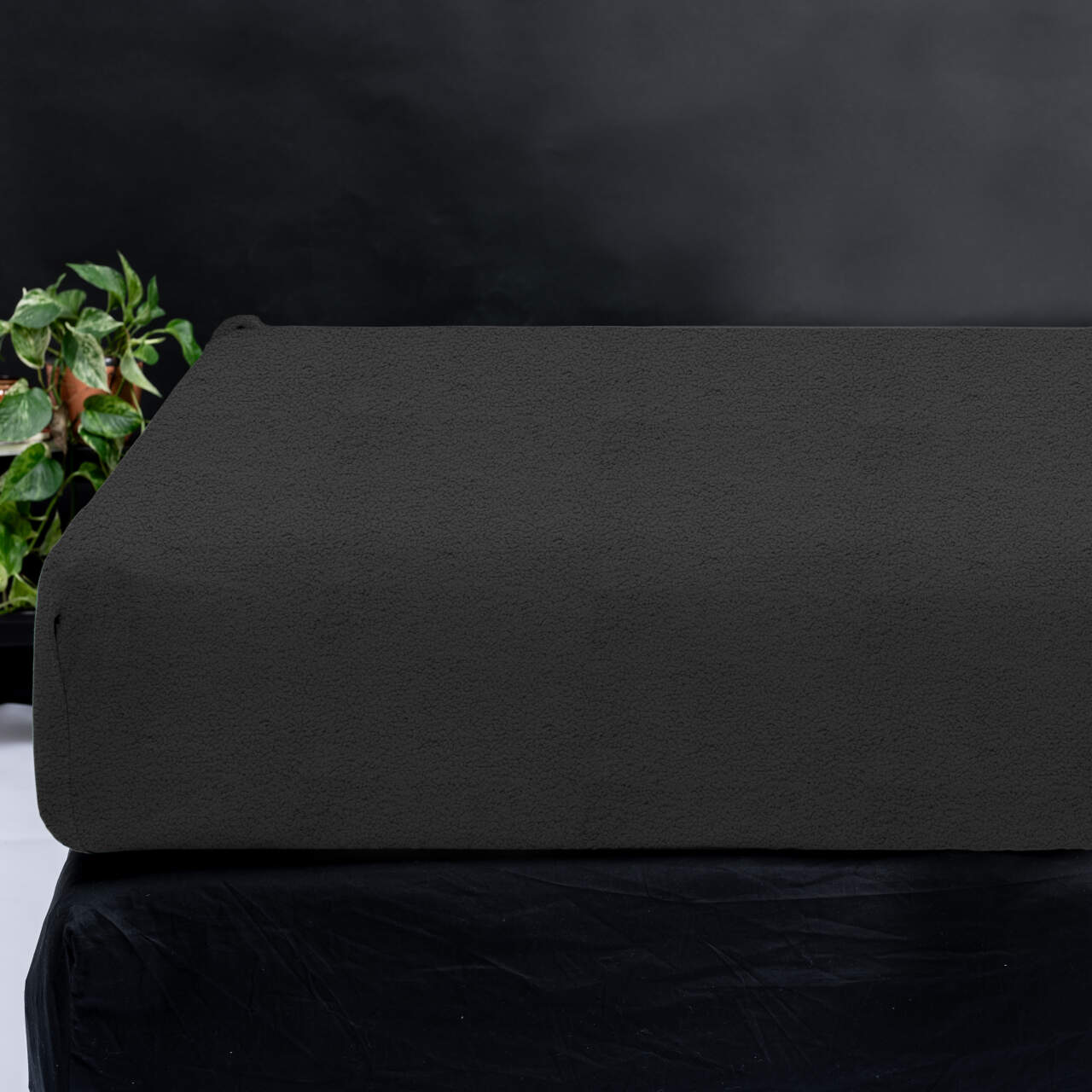 Teddy hoeslaken Antraciet 160 x 200